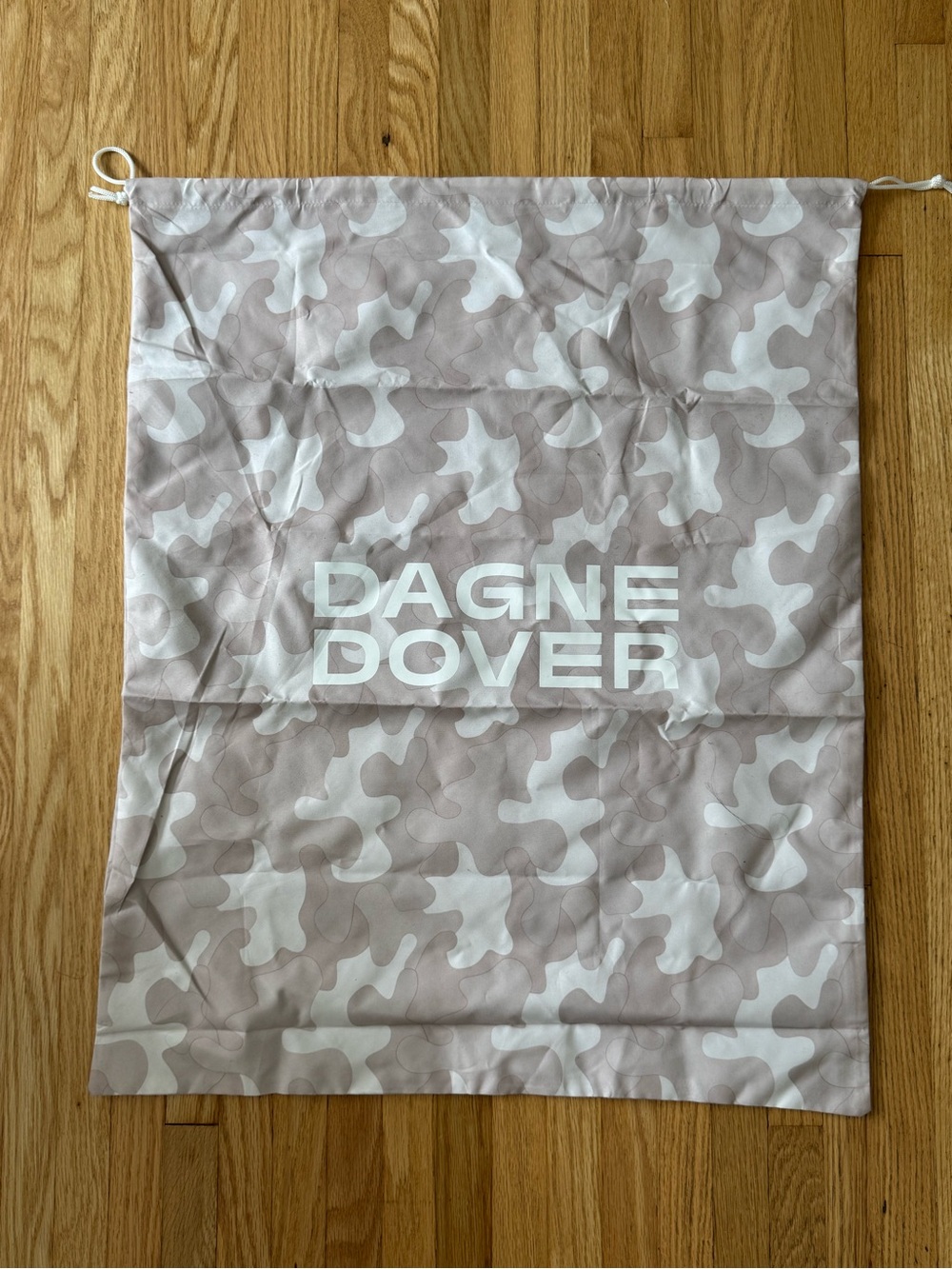 Dagne Dover Drawstring Dust Bag - Beige & White Camo